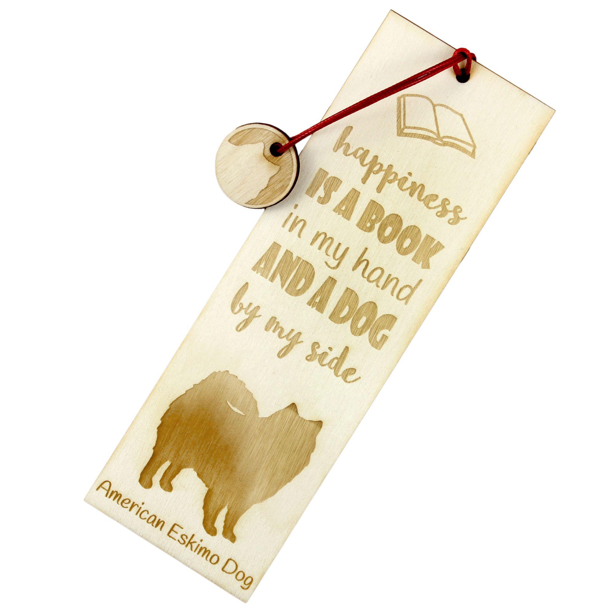 

American Eskimo Dog, American Spitz - dog bookmark, personalized bookmark, dog gadget for Art-Dog brand readers