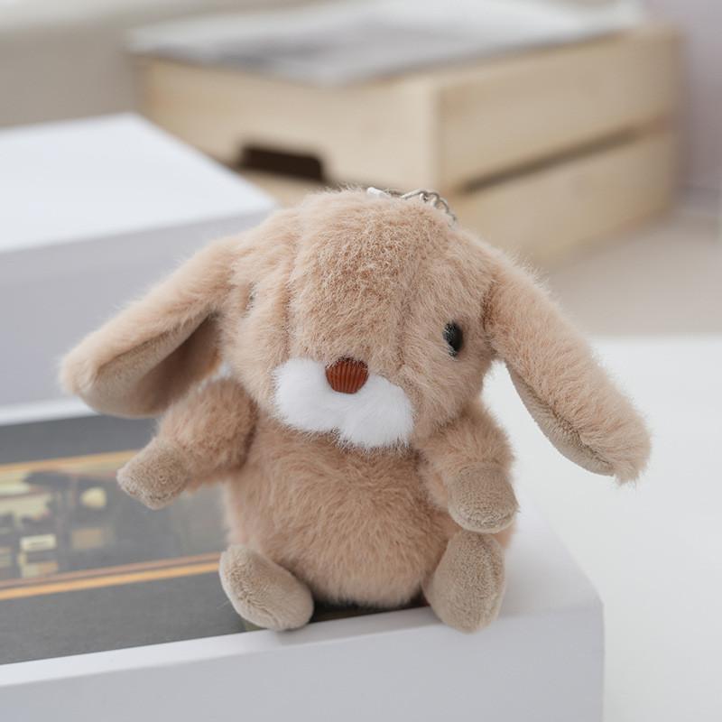Adorable Rabbit Realistic Plush Keychain With Soft Pp Cotton Stuffing Cute Keyring Toy Perfect For Couples And Car Bags