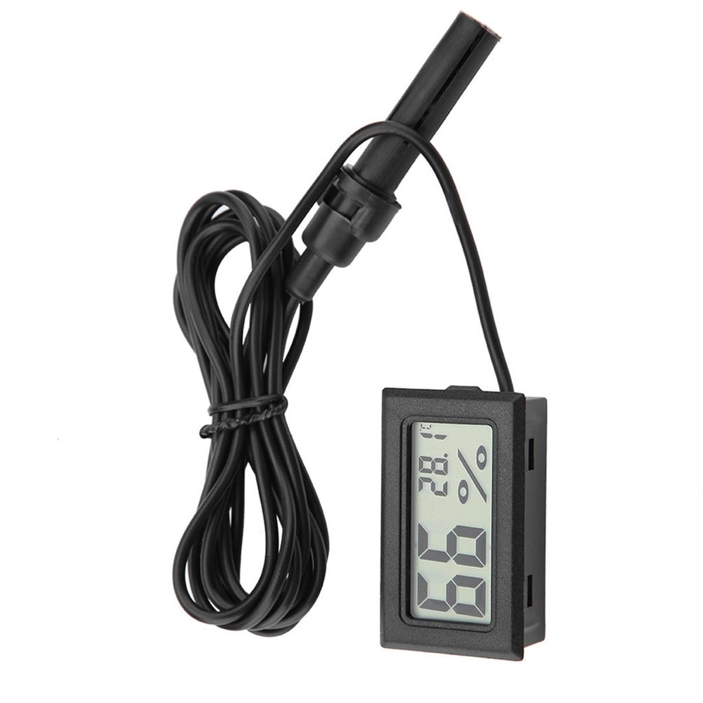 LCD   Thermometer Hygrometer Humidity Temperature Monitor with External Probe for Reptile  