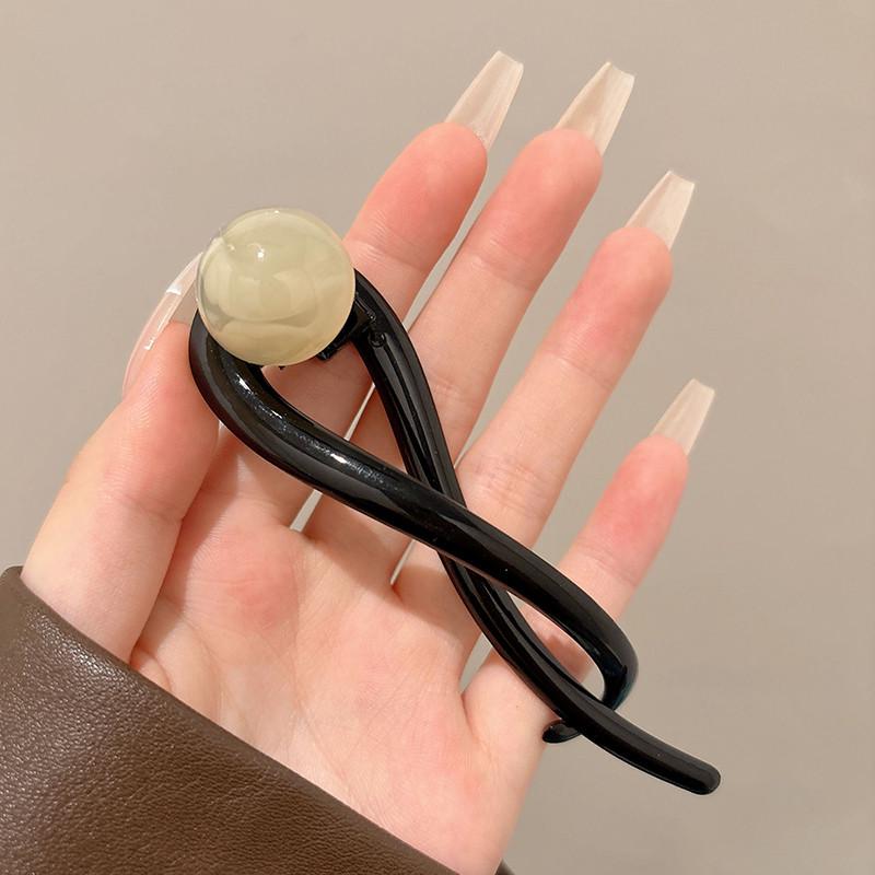 

Французская ретро заколка для волос с жемчугом и закруткой — Элегантный стиль в одно слово для женщин