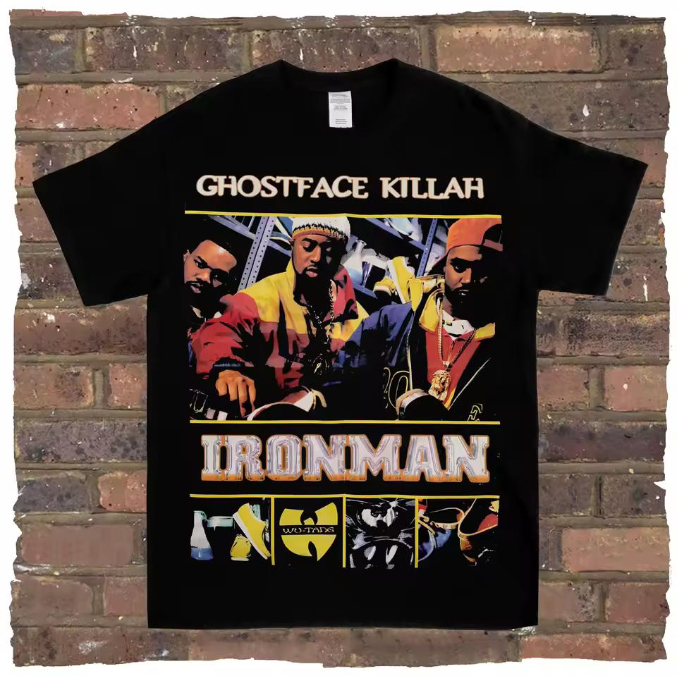 Ghostface Killah Ironman T-shirt Wu Tang Men Women Oversized Casual Loose Short Sleeve Streetwear Harajuku Female Male Clothing