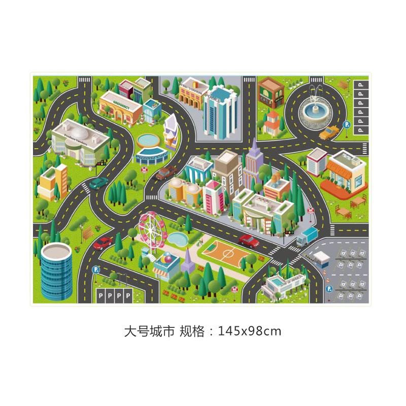 

Детский большой игровой коврик с сюжетом Динозавр Животное Полиция Пожарный Симуляция Пикник Ползание City