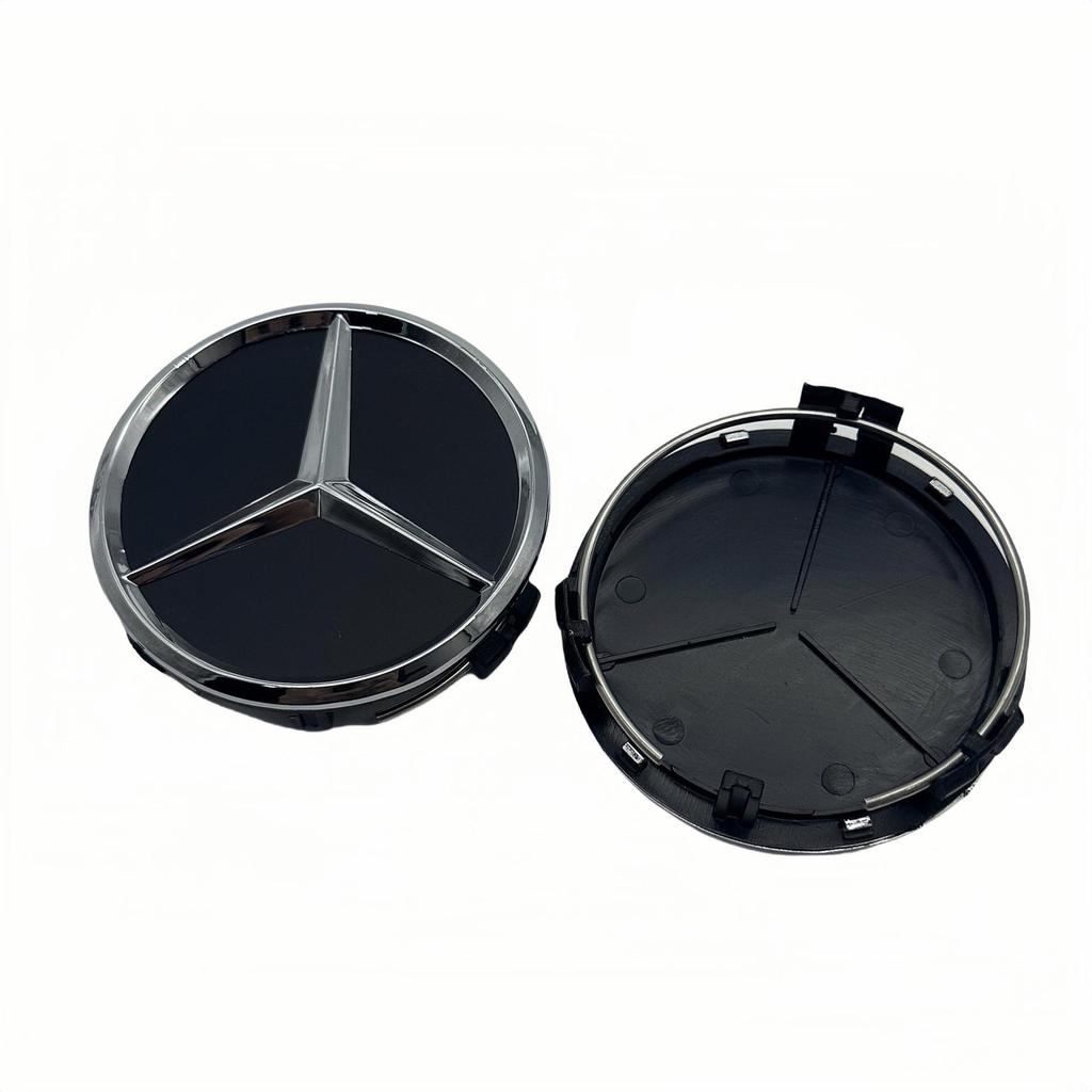 Mercedes-Benz Gold Brabus Wheel Center Caps for C, E, S, GLA-Class Models