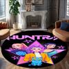 1pc KPop Demon Hunters15 Print Round Carpet Chair Round Carpet Suitable for Bedroom Living Room Home Decorative Carpet