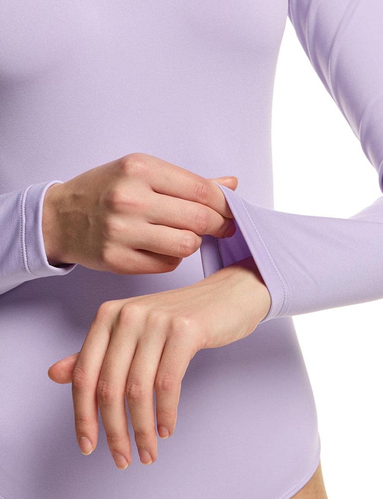 Bodysuit Sports Long Brushed Lining Quick Heat Body High Neck Compression Running Cold Winter Inner Yoga Wear [Tesla] Innerwear, Sleeve, Women's,