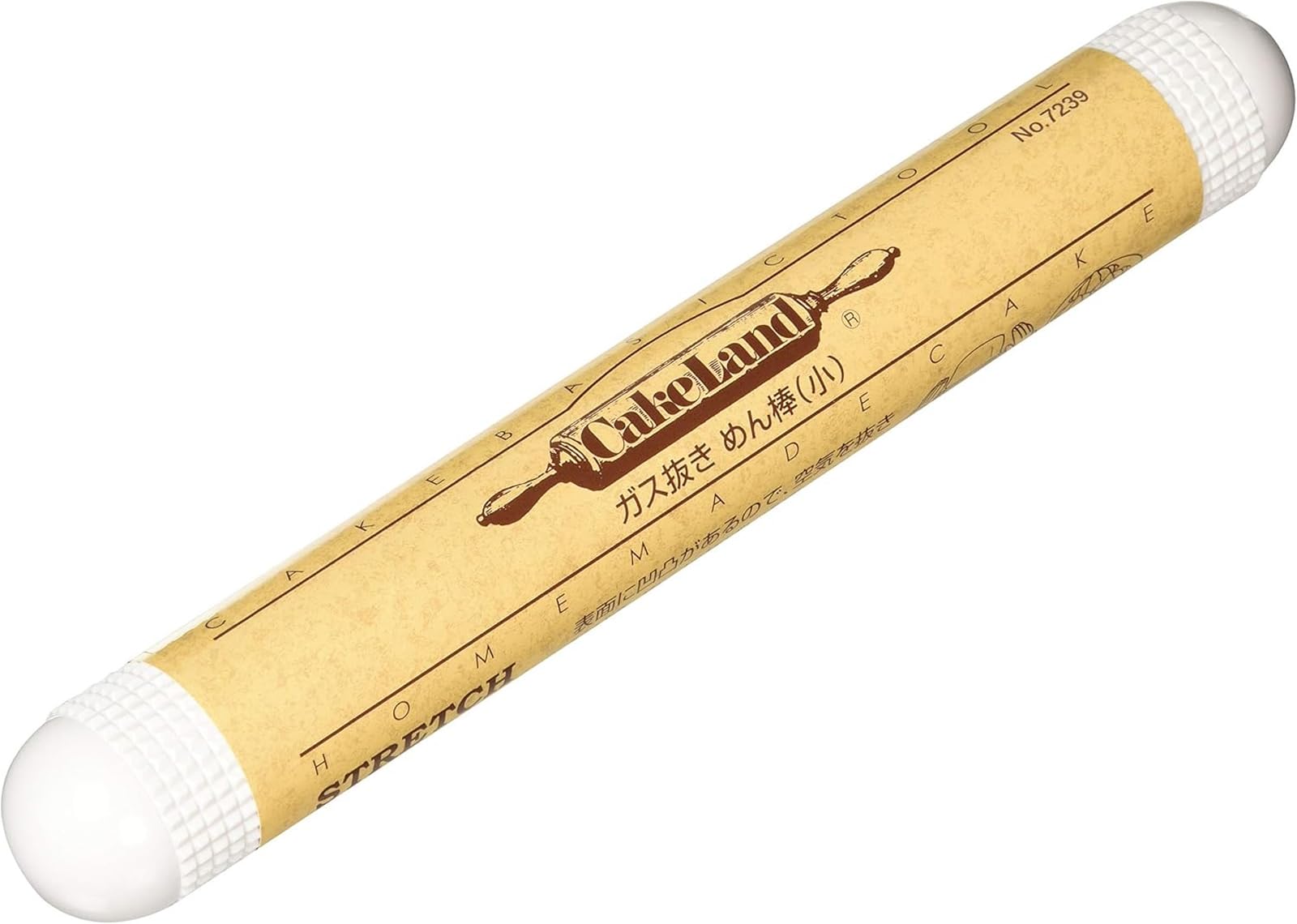 

Tiger Crown Degassing Rolling for Bread and Made in CakeLand White Pin, White, Small, 25cm, Cooking, Making, Baking, 7239, Japan, белый