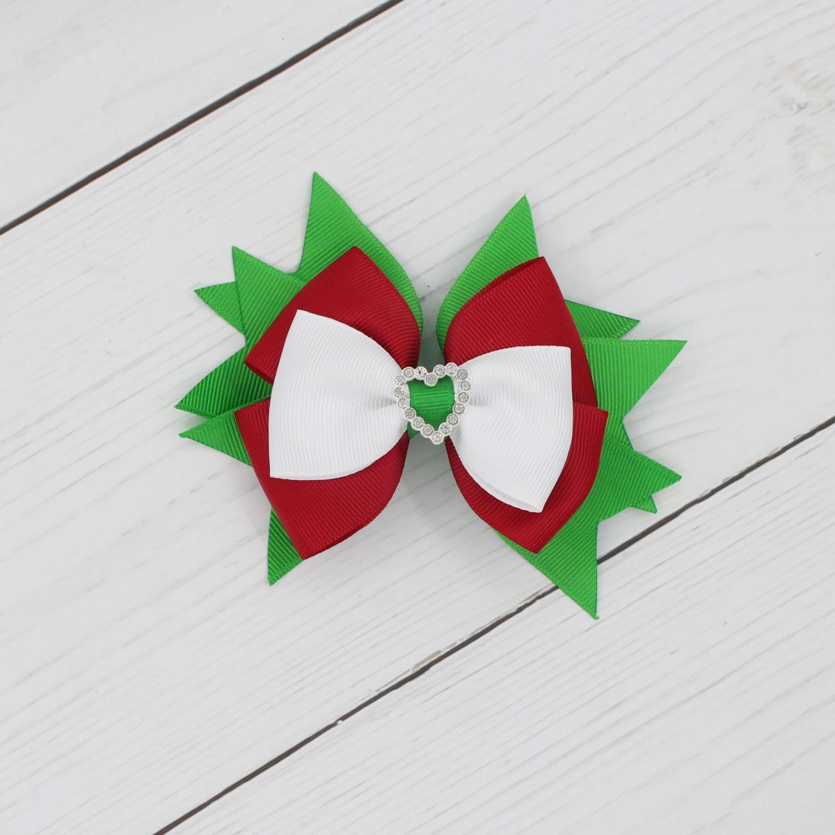 Sweet Multi-Layer Ribbed Bow Hair Clip for Children – Cute, Versatile Accessory