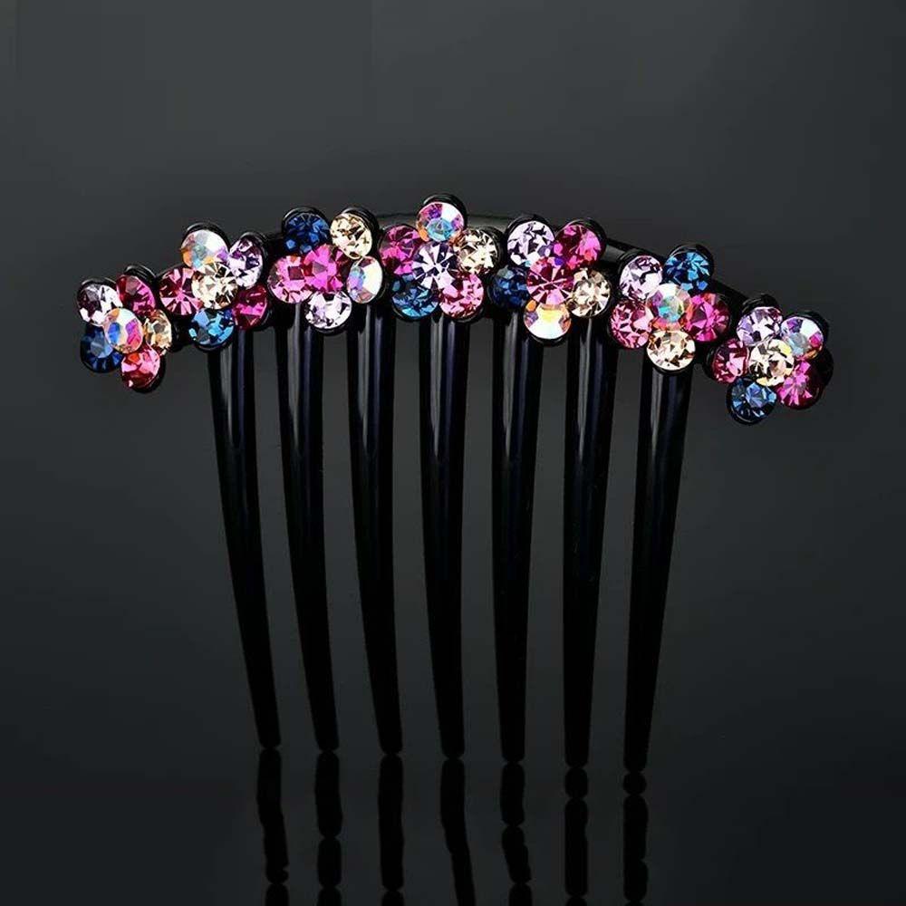Ponytail Holder For Girls Korean Barrettes Crystal Hair Clips Women Hair Comb Mother Headwear