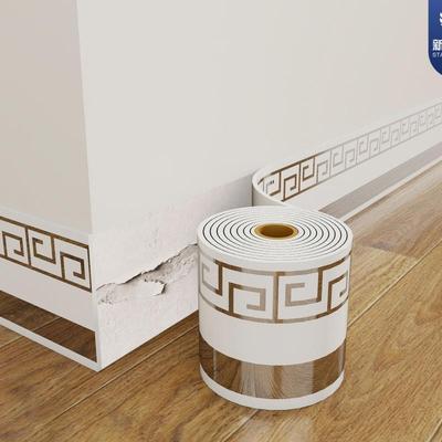 Dicke selbstklebende PVC-Sockelleiste - Wasserdichte Wandverkleidung, Imitation Fliesen-Kickerleiste, Einfach abziehen & aufkleben