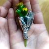 Silver Wearable Flower Bouquet Clip Zinc Zinc Alloy Gold Brooch Personality Flower Brooch  Gift
