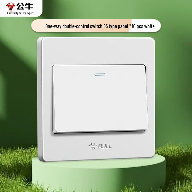 Gongniu 86-Type Single-Gang Two-Way Wall Switch