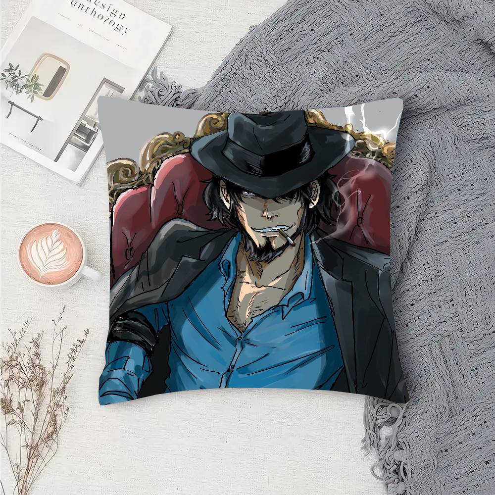 Anime L-Lupin III Pillow Case Sofa Cushion Cover Room Home Decoration