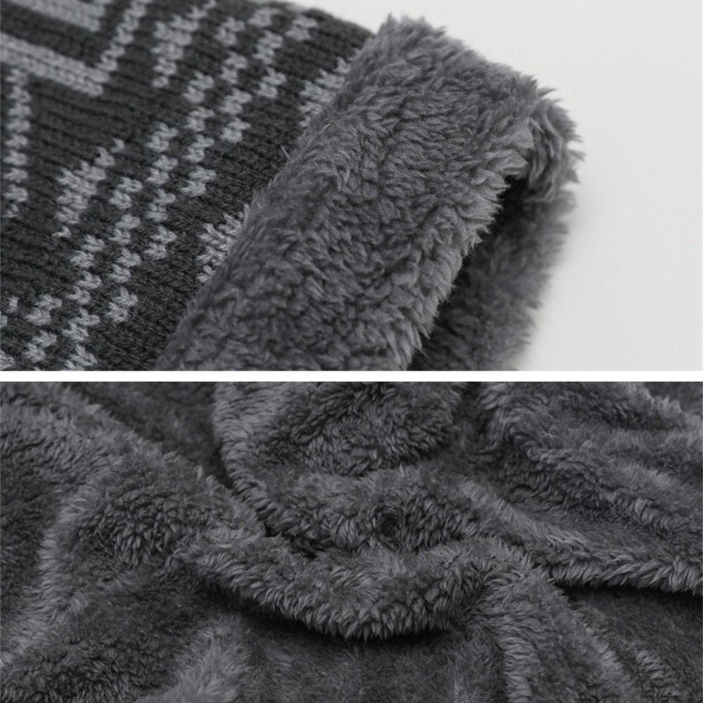 Thick Winter Hat Warm Bonnet Cap Casual Mask Balaclava  Men Women