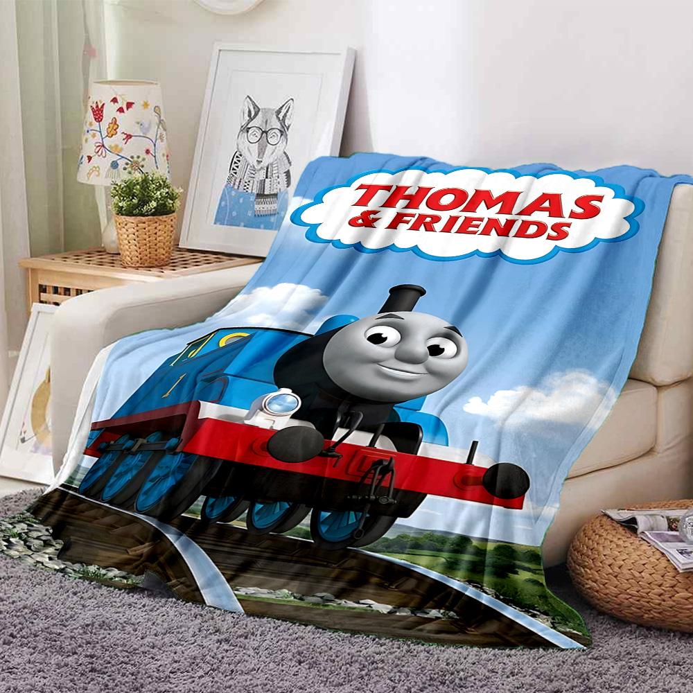 1pc Thomas Friends Engines Adventure Flannel Blanket for Super Soft Cute Comfort Blanket for Travel Bedding Couch Sofa Blanket Y73017