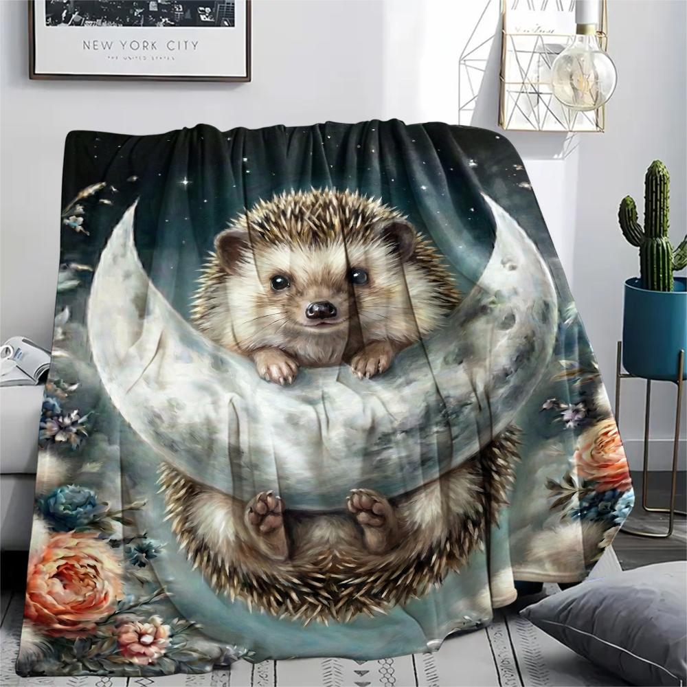 1Pc Cute Animal Print Flannel Blanket, High quality Comfortable for All Seasons, Home Decor, Warmth and Comfort, Perfect for Christmas Gifts 27