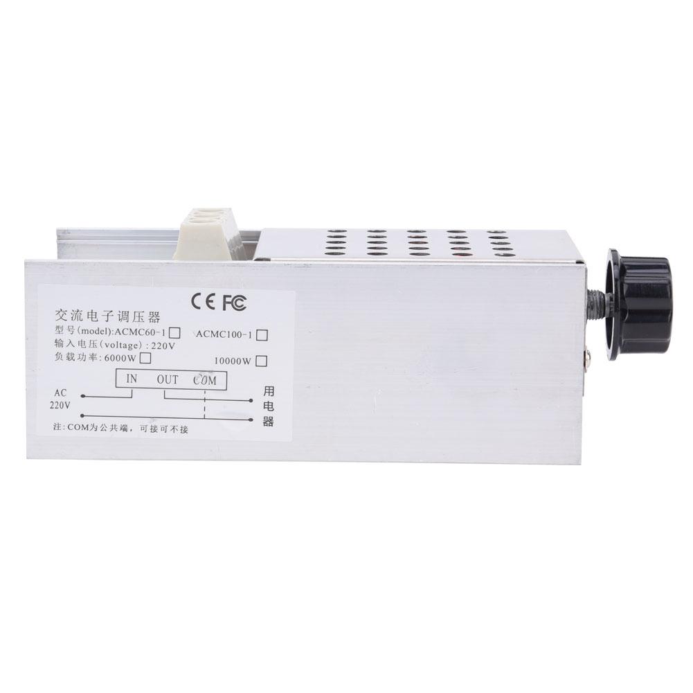 10000W 220V SCR AC Electronic Voltage Regulator Dimming Speed Regulation Thermostat with shell