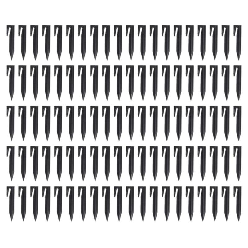 100Pcs Plastic Ground Peg Boundaries Nails Fixing Pin Garden Lawn Mower Peg Landscape Edging Stakes Lawn Mower Accessory