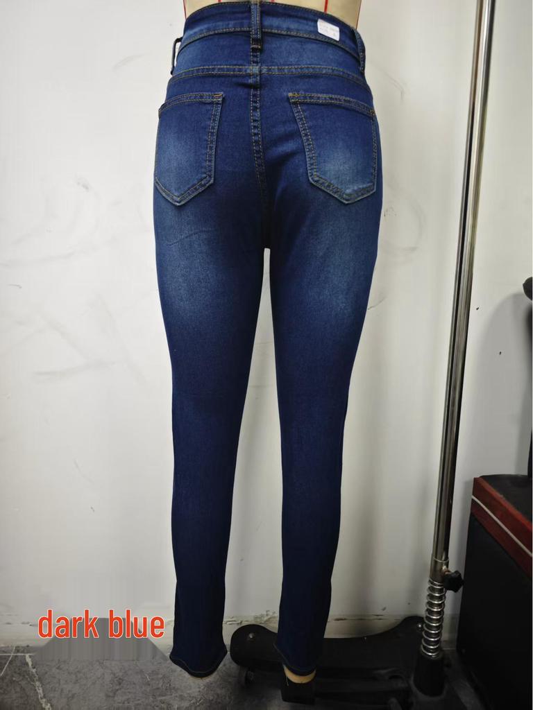 TemuTK Women's Slimming Stretch Jeans - Traceable Cotton Pencil Pants, Popular Sizes Available