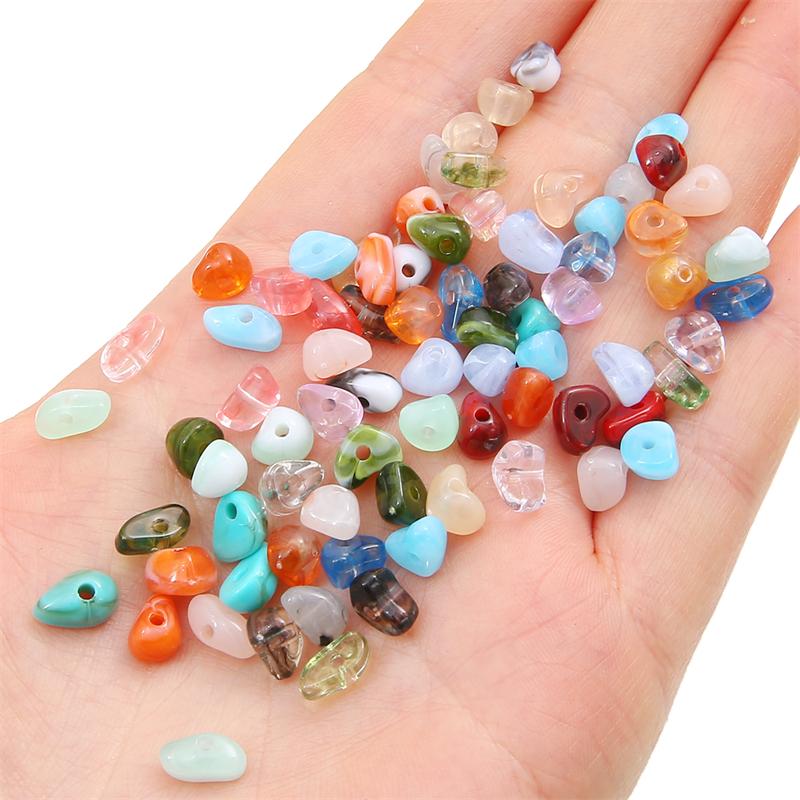 10g Irregular Halo Stained Small Gravel Beads  Acrylic Loose Spacer Beads For DIY Handmade Bracelet Necklace Keychain Jewelry Making Accessories