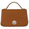Karmelowa torebka damska crossbody ze srebrnymi okuciami - David Jones