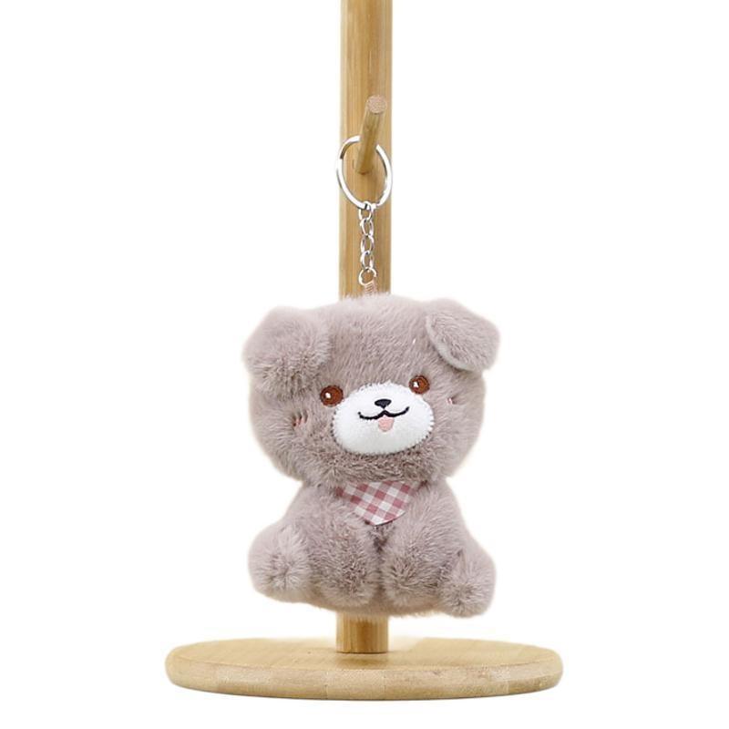 Cute Animal Plush Scarf Bear Keychain Soft Toy Adorable Dog Bunny Duck Accessory