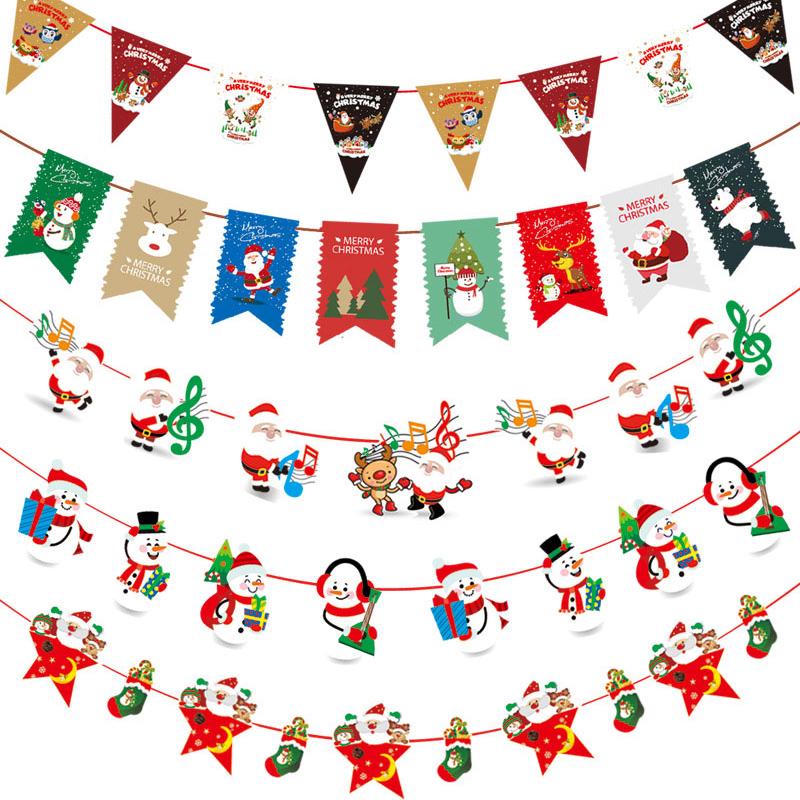 270cm Paper Bunting Garland Banners Flags Christmas Banner Party Decoration