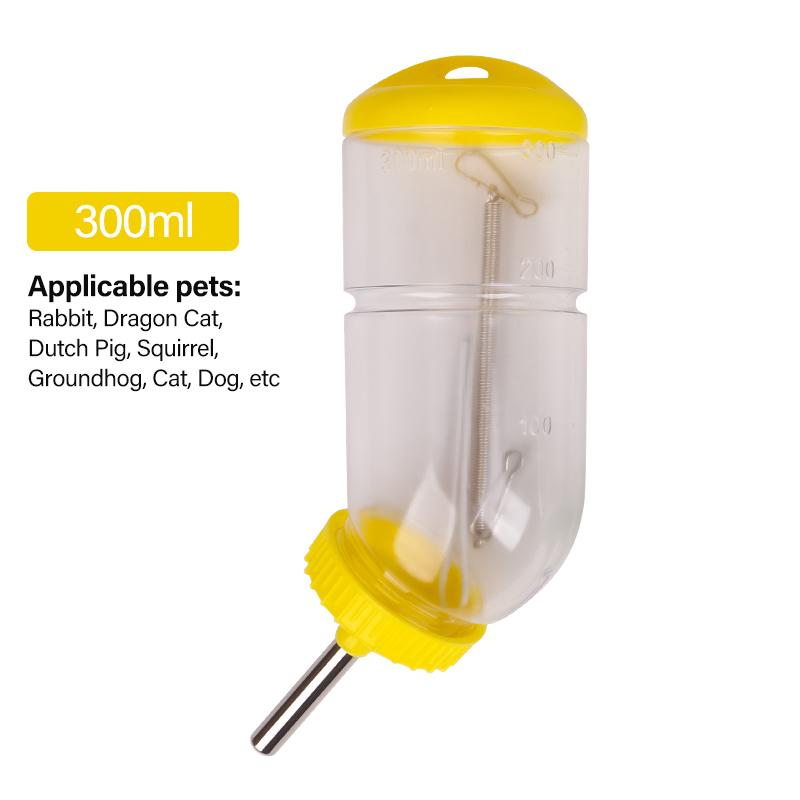 300ml/500ml Plastic Hamster Drinker Water Bottle Dispenser Feeder Hanging Guinea Pig Squirrel Rabbit Pet Drinking Fountain