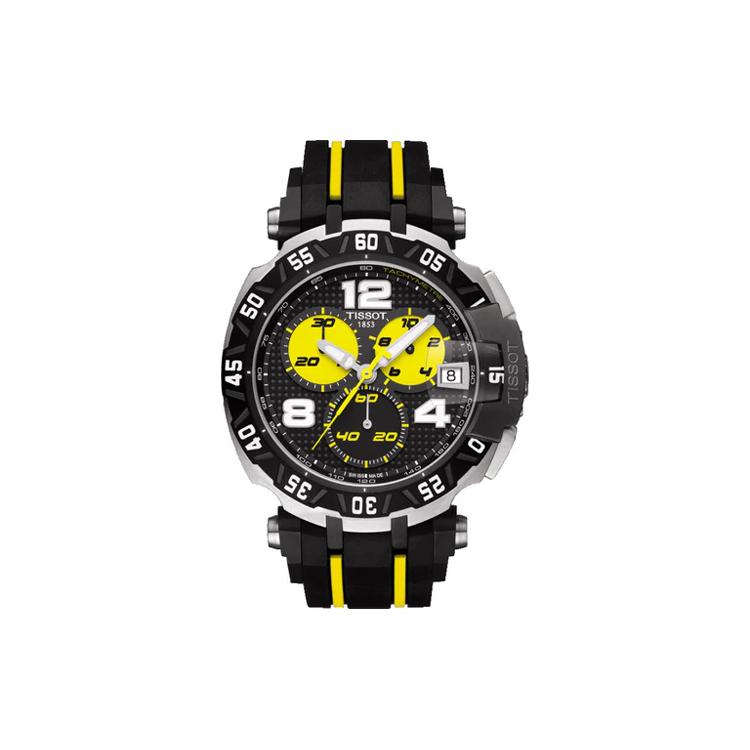 Tissot Quartz Movement 100m Water Resistance Men's Watches Watch 45mm Black Dial Steel Watch Case Rubber Strap T092.417.27.057.00