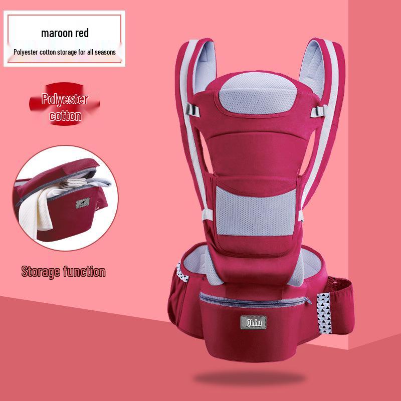 Multi-Function Baby Carrier with Waist Stool for Horizontal and Back Carry