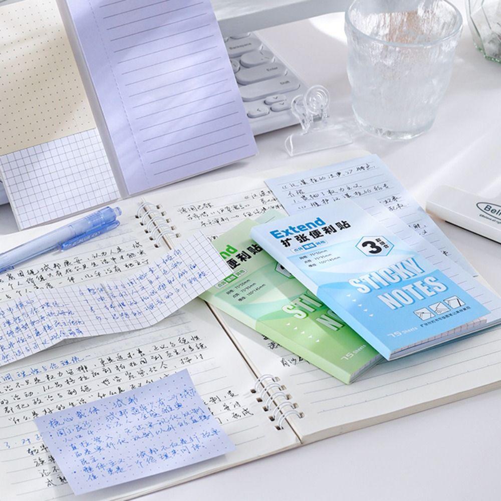 Extendable Sticky Notes Lined/Dotted/Grid Extendable Sticky Notes Self-Stick Notes  Students