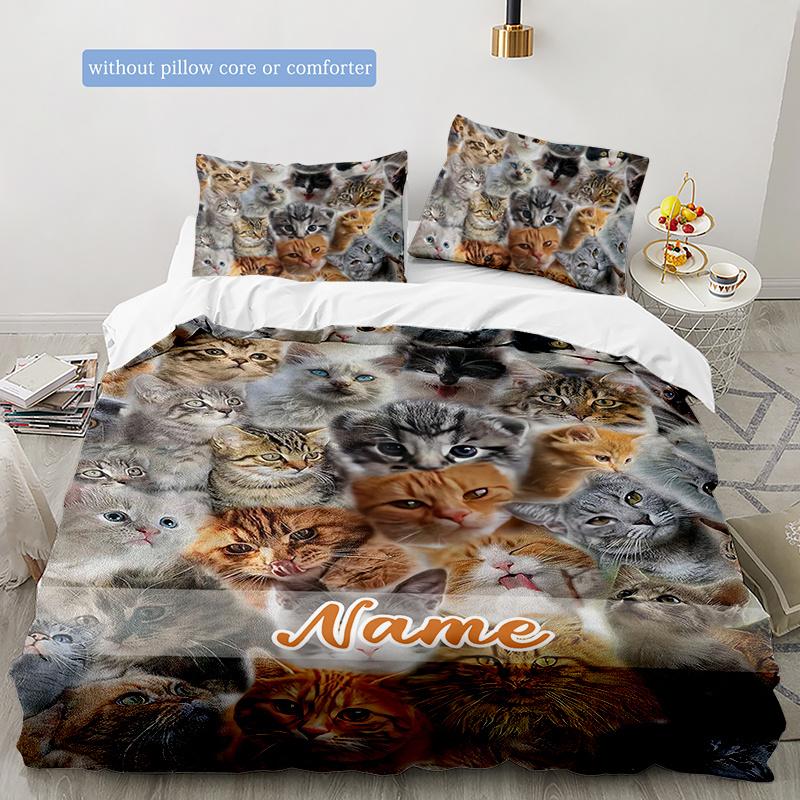 Manycats Customize Your Name Duvet Coversoftbedding Set For Bedroom Guest Room And Dorm Decoration Threepiece Set Includes 1 Duvet Cover 2 Pillowcases