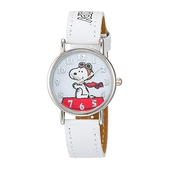 [ALIAS] Watch Snoopy Analog Waterproof Leather Strap WW18101SN Women s White [Parallel Import]