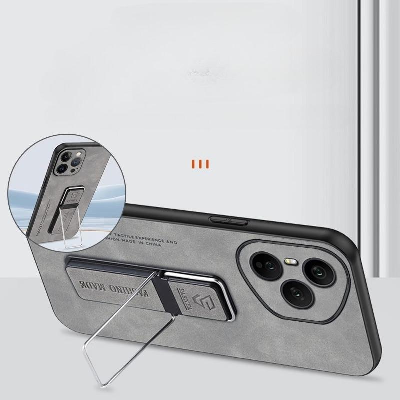 Funda de Cuero de Piel de Cordero para Honor 400 Pro para Honor 400 Lite Honor400 Power GT Pro Parachoques de Silicona Mate Cubierta con Soporte