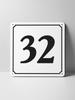 Metal Sign Black House Number On White Background Outdoor Wall Art Decor