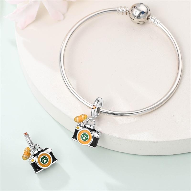 Fit Original Copper Charms Beads Adventurer Camera Pendant Charms For Women Fine Diy Birthday Jewelry Gifts