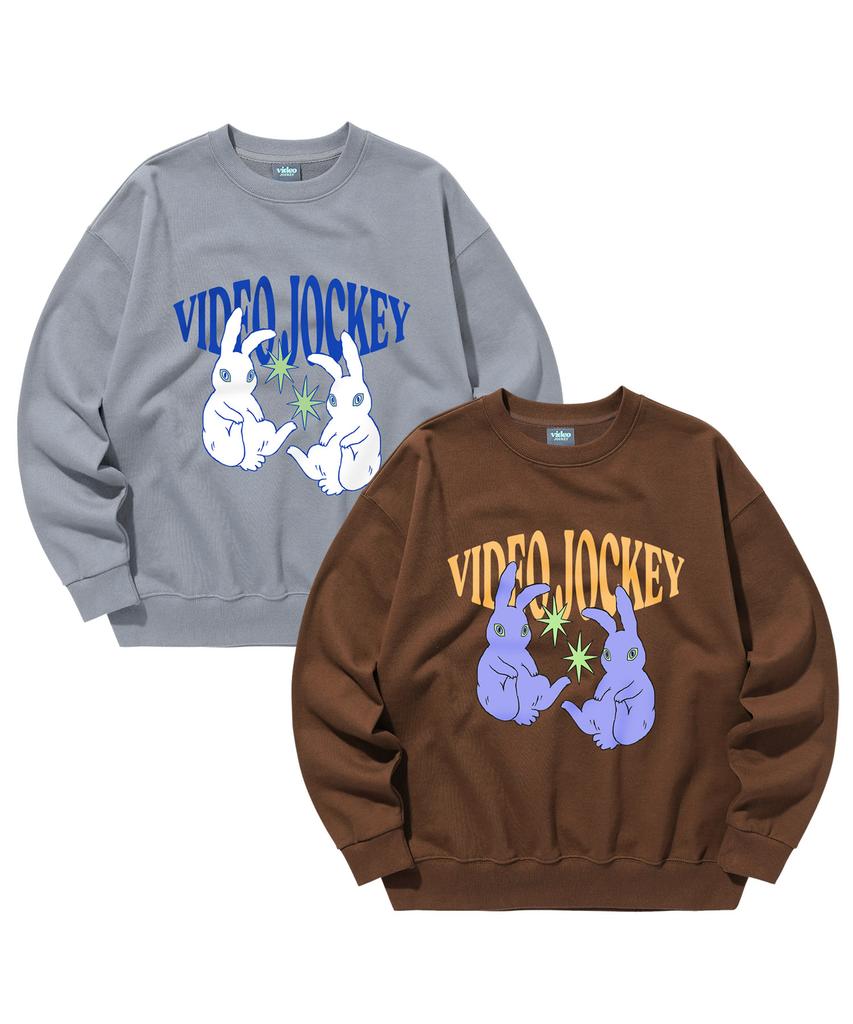 VIDEO JOCKEY Rabbit Kiki Sweatshirt [Brown]