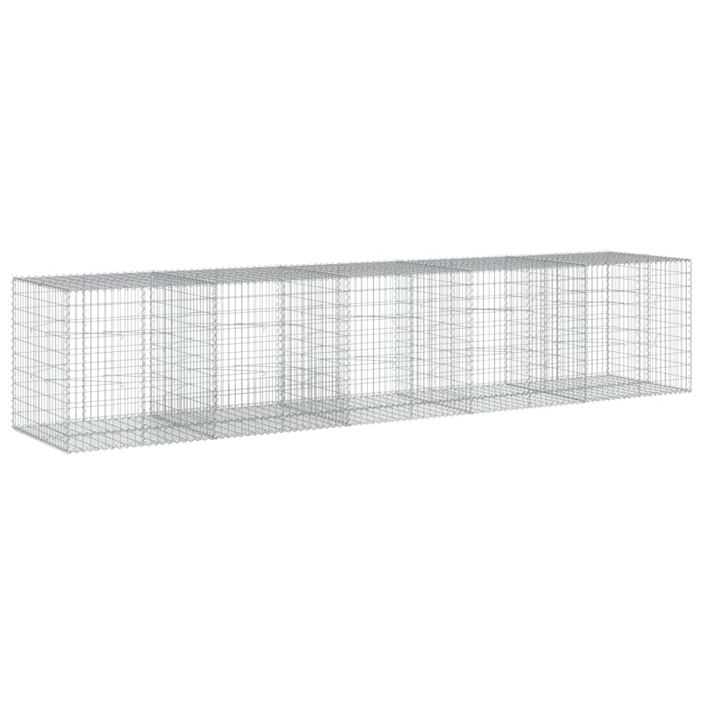 Gabion with Lid 500x100x100 Cm Galvanized Iron
