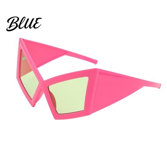 Futuristic Style Sunglasses Geometric Sunglasses Edgy Triangle Frame Shades Trendy UV Eye-catching Protection Sun Glasses for Women Street