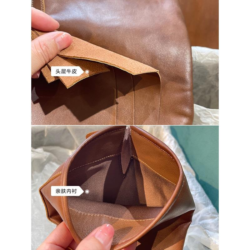 Cowhide Version Boots, Long Boots, Women's Thick Soles, Popular This Year, Maillard Western Cowboy Boots, Retro Knight Boots