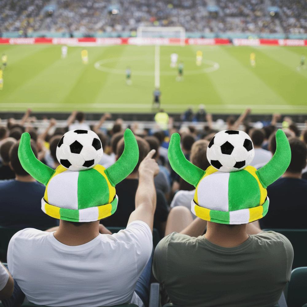 One Size Fits Most Soccer Fan Horn Hat Carnival Party Headwear Theme Party Props