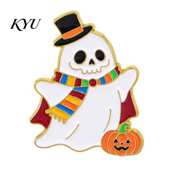 Costume Decorative Pins Halloween Enamel Brooch Pin, Cartoon Ghost Witch Hat Black Cat Backpack Embellishment Pin Spider Badge for Jackets Backpacks