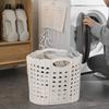 Folding Dirty Clothes Basket Plastic Hand-held Wall-mounted Clothes Storage Basket Multifunctional Portable Dirty Clothes Basket