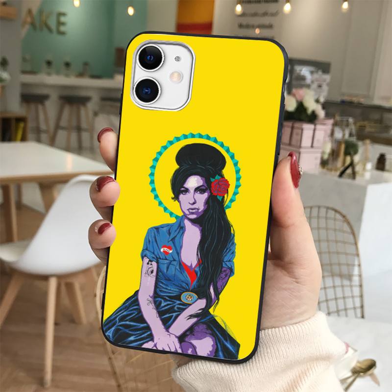 Yinuoda Amy Winehouse Phone Case for iPhone 11 12 13 mini pro XS MAX 8 7 6 6S Plus X 5S SE 2020 XR cover