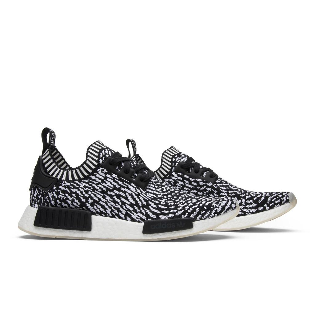 adidas NMD_R1 Primeknit 'Zebra' (Unisex) Core Black / White Casual Shoes BY3013
