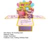 Happy 65th/55th Birthday Greeting Card with Envelope & Writing Card Cute Cake Candle Balloon Pattern Colorful Blessing Cards Creative Folding