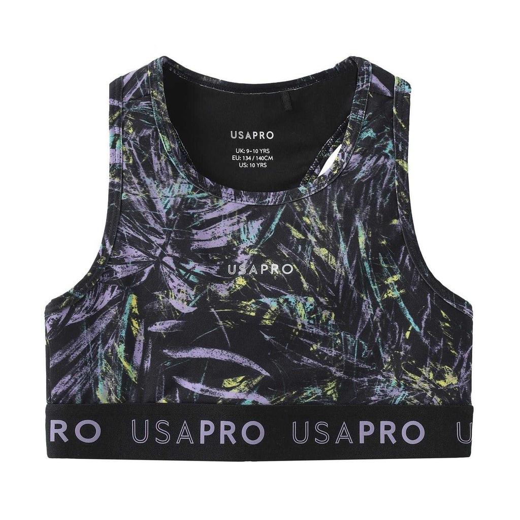 USA Pro Girls Tropical Fitness Crop Top