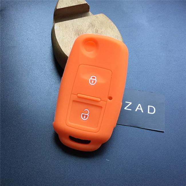 ZAD Silicone Car Key Case Cover Protection for VW Amarok Polo Golf MK4 Bora Jetta Altea for Seat for Skoda Octavia Fabia 2Button