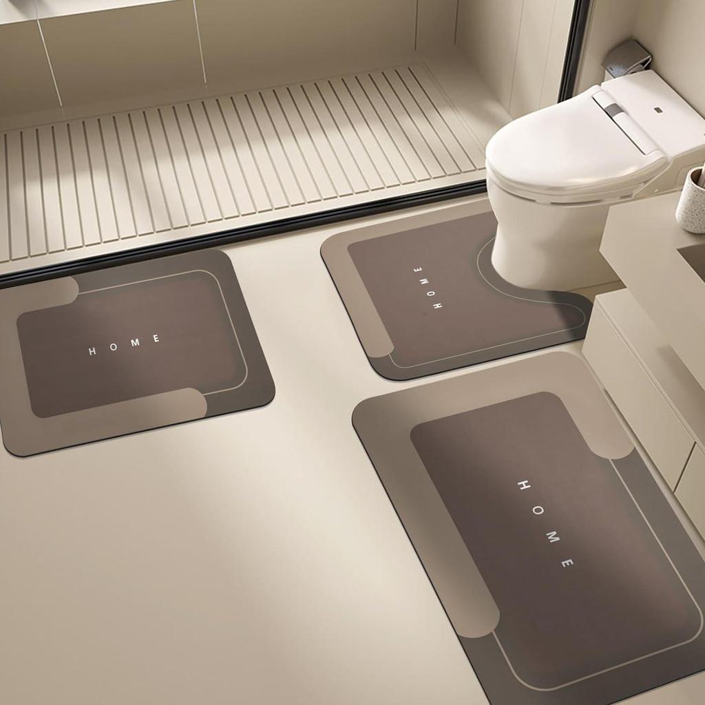 Water-Absorbing Anti-Slip Diatom Mud Floor Mat for Bathroom 