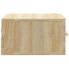 Wall Mounted Nightstands Set of 2 Sonoma Oak Finish 35 x 35 x 20 cm
