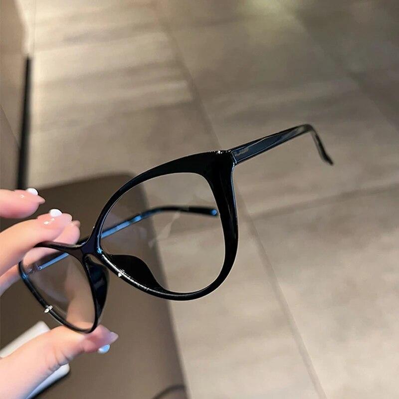 New Fashion Vintage Gradient Near Sight Eyeglasses Cat Eye Anti Blue Light Myopia Glasses Unique Women High-definition Glasses